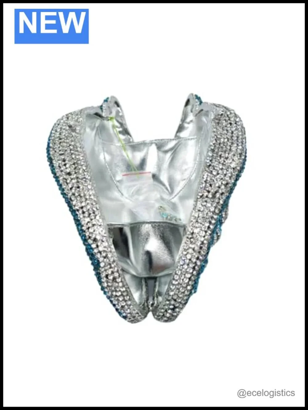 Conch Shell Rhinestone Clutch Purse Crystal Evening Bag Women's